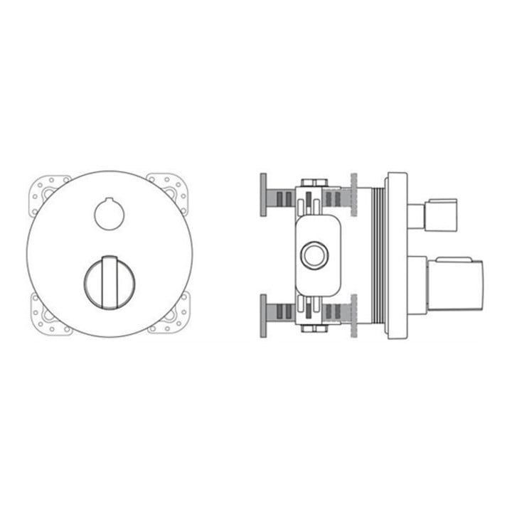 Ideal Standard Mitigeur thermostatique NEON UP, partie fonctionnelle, parties visibles chromé