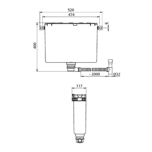 Ideal Standard Schlauchkasten nur für Viega-Ablaufsysteme