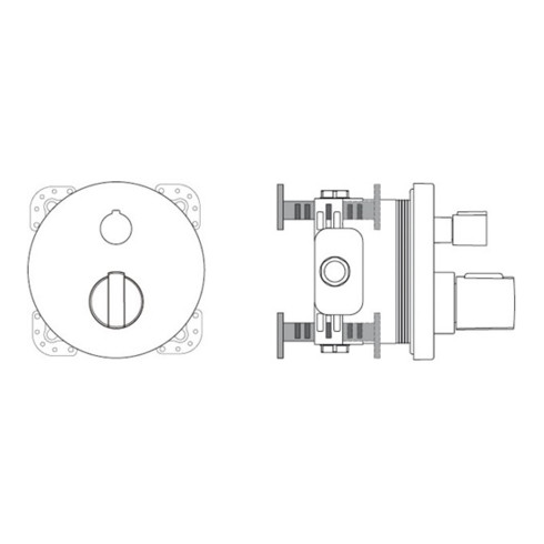 Ideal Standard thermostat de bain MELANGE kit d'encastrement 2 (EASY-Box) chrome