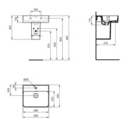 Ideal Standard Waschtisch STRADA II 1 Hahnloch 500 x 430 x 170 mm weiß-5