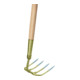 Idealspaten Gartenkreisel avec col de cygne dents ovales 1/2 or - 1/2 argent-1