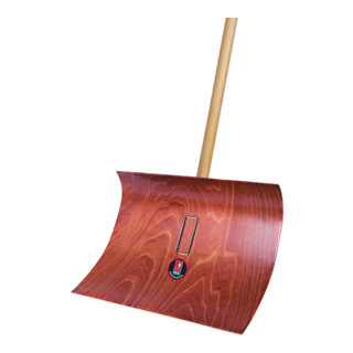 Idealspaten Râteau à neige 350 x 550 mm en bois pressé avec manche en bois dur