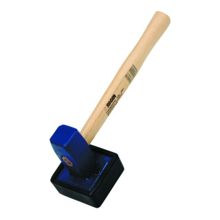 Idealspaten Sieger 1,5 kg marteau pour pose de dalles carré + embout en caoutchouc interchangeable