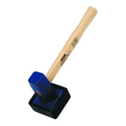 Idealspaten Sieger 1,5 kg marteau pour pose de dalles carré + embout en caoutchouc interchangeable