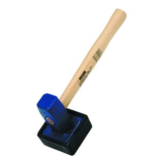Idealspaten Sieger 1,5 kg marteau pour pose de dalles carré + embout en caoutchouc interchangeable