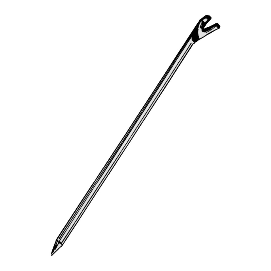 Idealspaten Sieger avec pointe et griffe courbée 125 cm