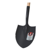 Idealspaten Spatenschaufel Ideal klein schwarz + Wellenschliff Esche