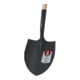 Idealspaten Spatenschaufel Ideal klein schwarz + Wellenschliff Esche-1