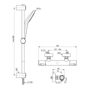 IDS Brausekombination CERATHERM m CeraTherm T50 Brausetherm. 900mm chrom-1