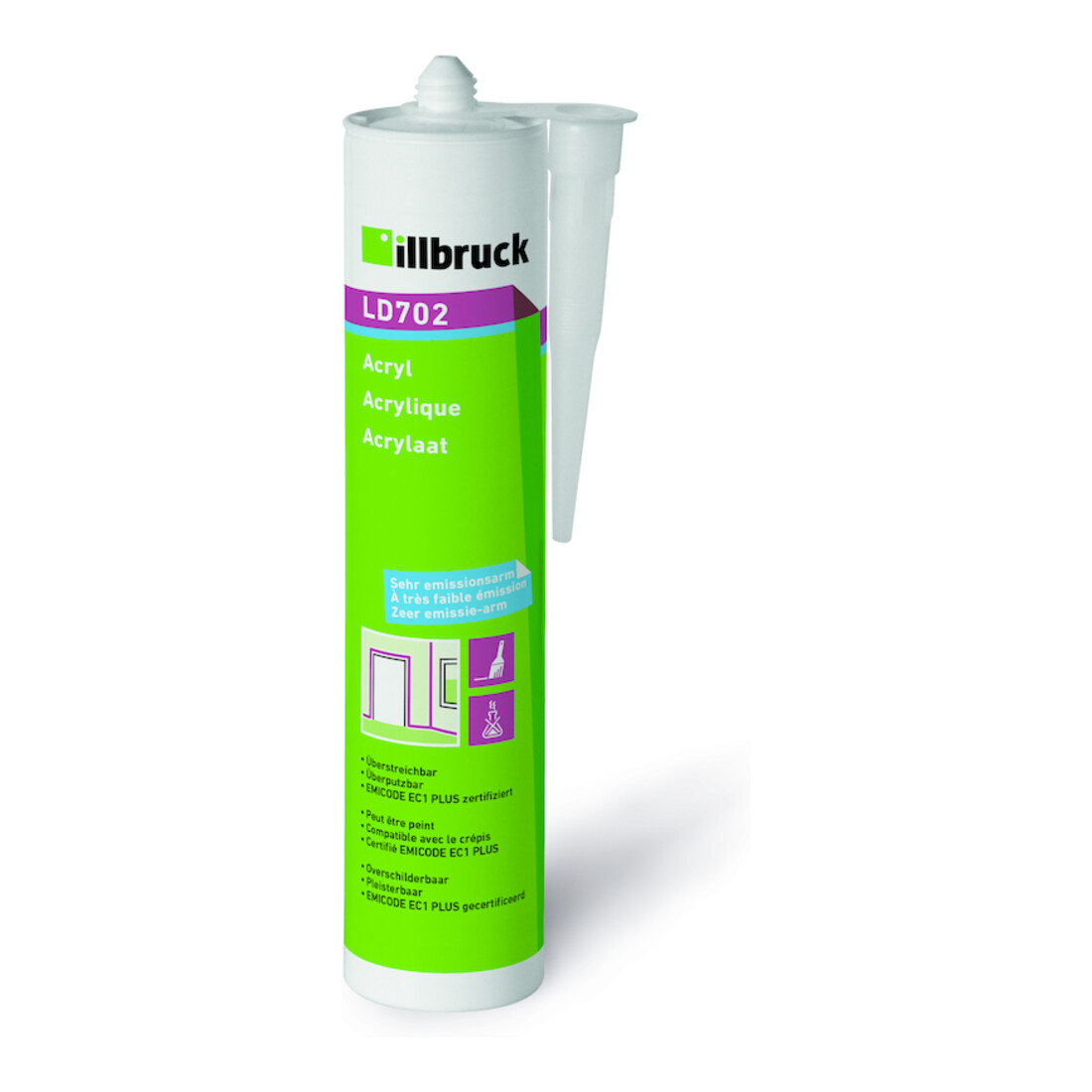 illbruck Mastic acrylique LD702 gris 310 ml cartouche