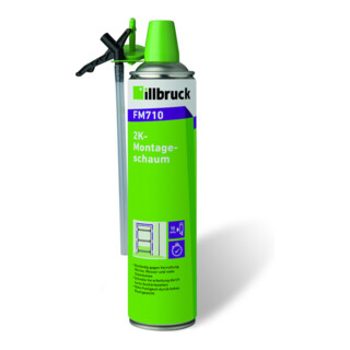 Illbruck Mousse de montage 2K FM710 400 ml B2 verte avec gants jetables, boîte