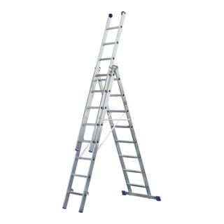 ILLER-LEITER Alu-Mehrzweckleiter 3-tlg. 3x8 Stufen 53008