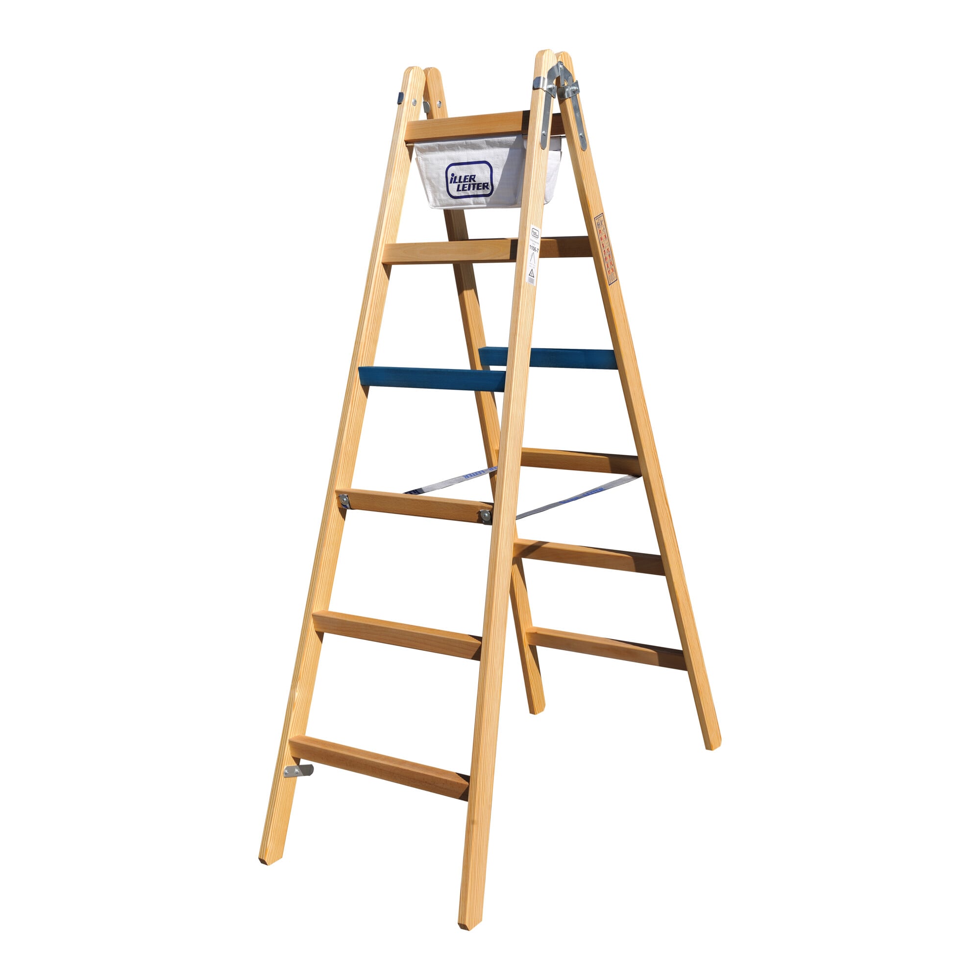 ILLER-LEITER Breitsprossenstehleiter Professional 2x8 Sp. 1108-7 ; Iller Leiter