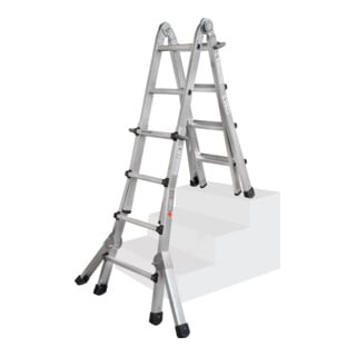 ILLER-LEITER Échelle télescopique Levelmaster 4x5 échelons + support 64215