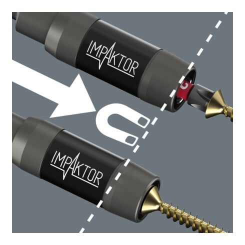 Impacteur DC Wera 8740/51/55/67-9/IMP Bit-Check, taille 5, longueur 10 mm