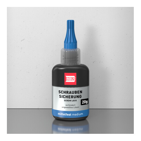INBUS® 79560 Sécurisation de vis moyenne, 20 g — Fabriqué en Allemagne