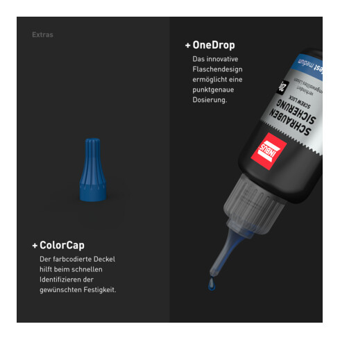 INBUS® 79560 Sécurisation de vis moyenne résistance, 40 g — Fabriqué en Allemagne