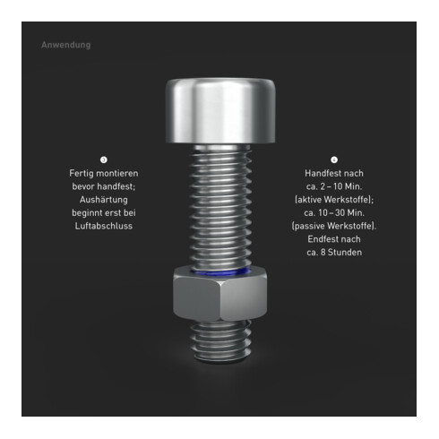 INBUS® 79560 Sécurisation de vis moyenne résistance, 40 g — Fabriqué en Allemagne