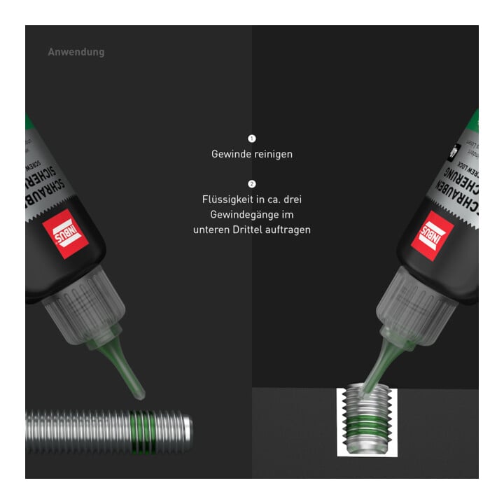 INBUS® 79680 Sécurisateur de vis haute résistance, 40 g — Fabriqué en Allemagne