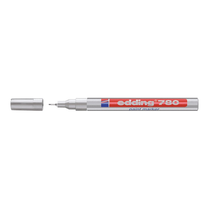 Industrie-Lackmarker 780 silber Strich-B.0,8mm Rundspitze EDDING