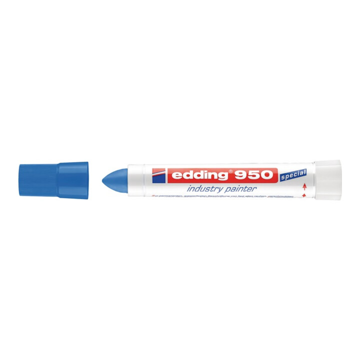Industrie-Pastenmarker 950 blau Strich-B.10mm Rundspitze EDDING