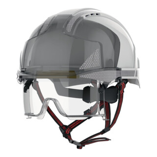 Industriekletterhelm EVO® VISTAlens® Dualswitch™ weiß/rauch ABS