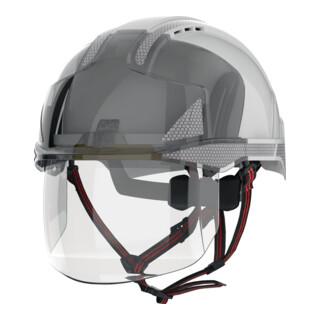 Industriekletterhelm EVO® VISTAshield® Dualswitch™ weiß/rauch ABS