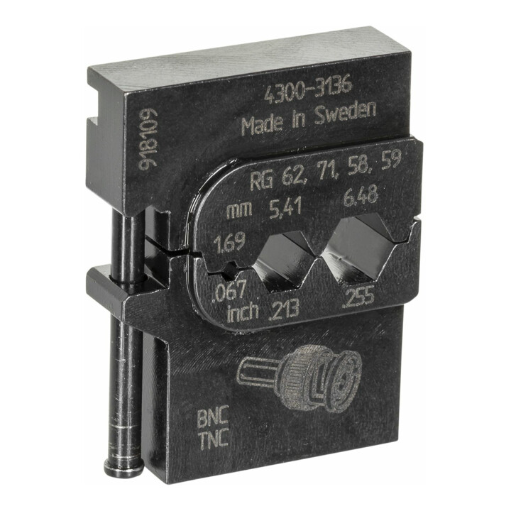 Insert de module Gedore pour connecteur coaxial RG 58/59/62/71