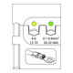 Insert de module Gedore pour cosses isolées 0,1-0,4/4-6-1
