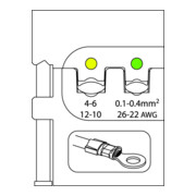 Insert de module Gedore pour cosses isolées 0,1-0,4/4-6-1