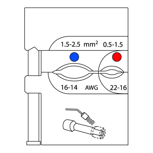 Insert de module Gedore pour les gaines thermorétractables Dura Seal 0,32-6