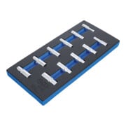 Insert de servante d'atelier 1/3 : Douilles pour clé, six pans 10 mm (3/8") 8 - 19 mm profondes 11 pièces BGS-3