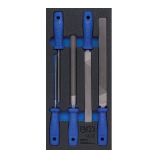 Insert de servante d'atelier 1/3 : Jeu de limes 5 pièces BGS