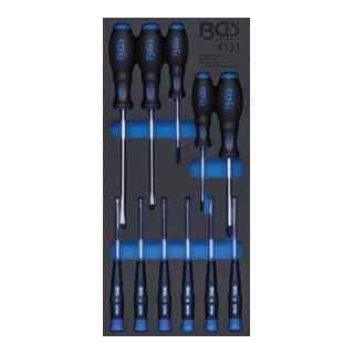 Insert de servante d’atelier 1/3 : Jeu de tournevis 11 pièces BGS