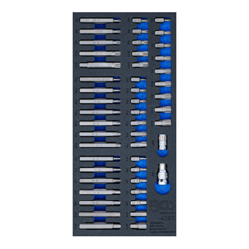 Insert de servante d'atelier 1/3 : Jeu d'embouts assortis 49 pièces BGS