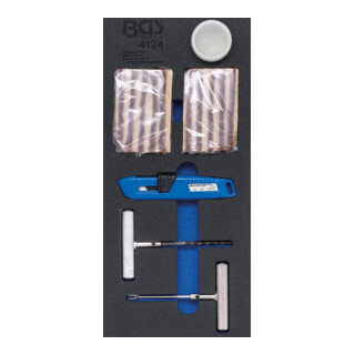 Insert de servante d'atelier 1/3 : Kit de réparation de pneus 54 pièces BGS