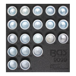 Insert de servante d'atelier 1/6 : Jeux d'écrous de roue pour Porsche et VW Touareg 20 pièces BGS