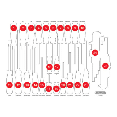 Insert en mousse pour le 811.0041 KS Tools