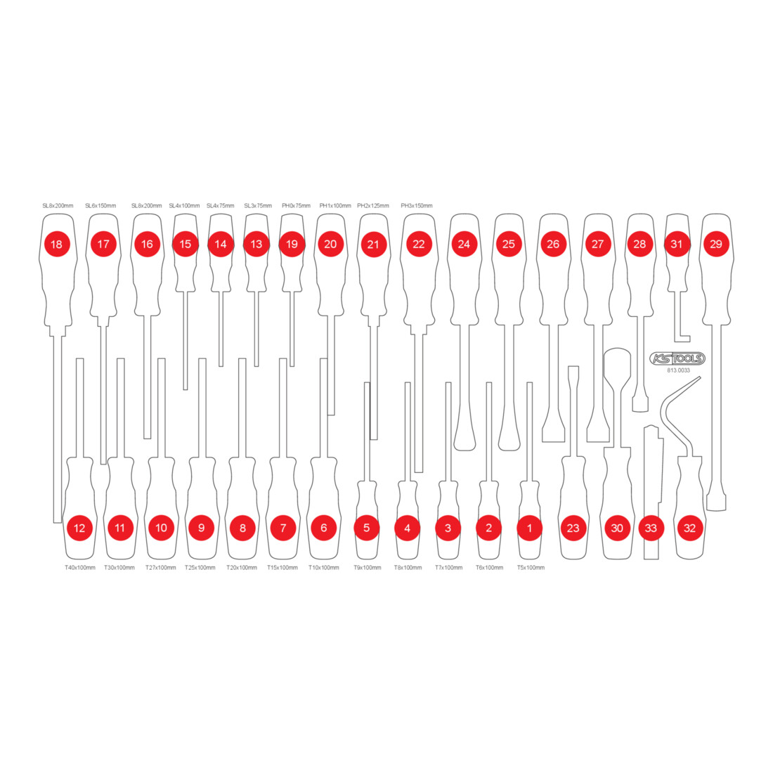 Insert en mousse pour le 813.0033 KS Tools