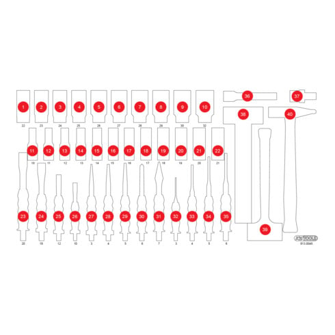 Insert en mousse pour le 813.0040 KS Tools