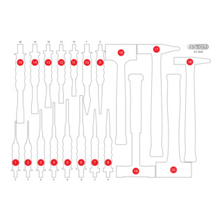 Insert en mousse vide pour 811.0020 KS Tools