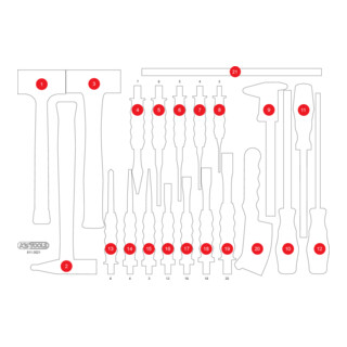 Insert en mousse vide pour 811.0021 KS Tools