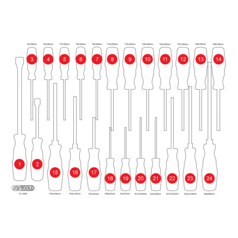 Insert en mousse vide pour 811.0024 KS Tools