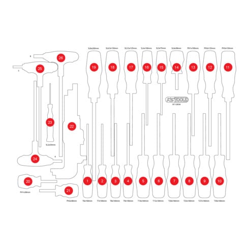 Insert en mousse vide pour 811.0034 KS Tools