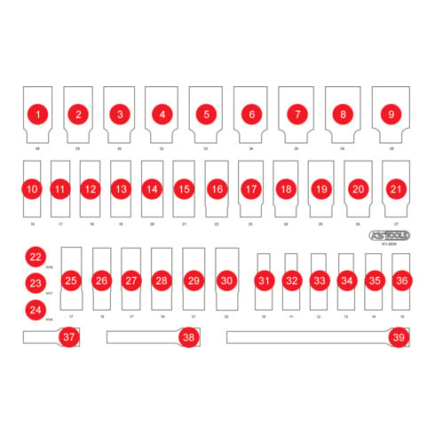 Insert en mousse vide pour 811.0039 KS Tools