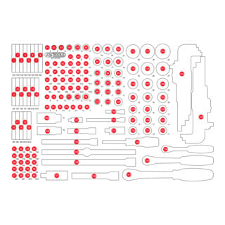 Insert en mousse vide pour 811.0159 KS Tools
