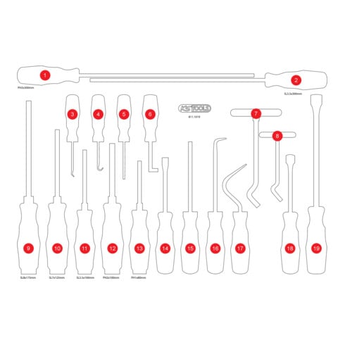 Insert en mousse vide pour 811.1019 KS Tools