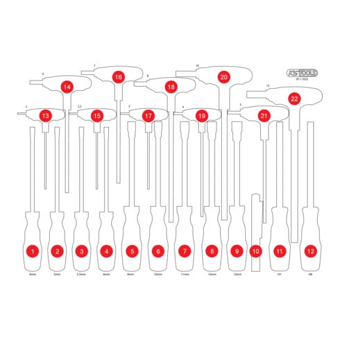 Insert en mousse vide pour 811.1022 KS Tools