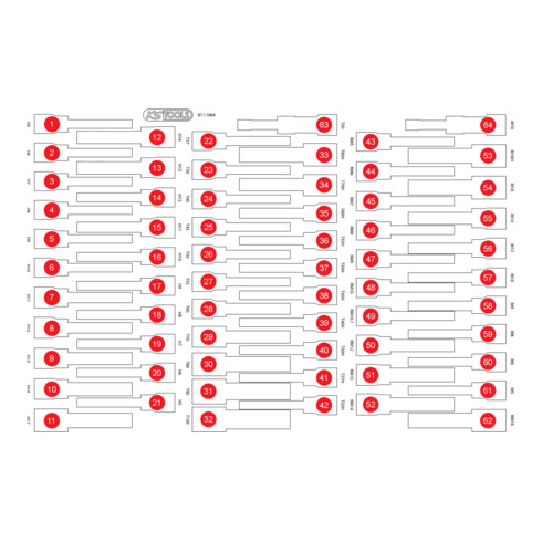 Insert en mousse vide pour 811.1064 KS Tools