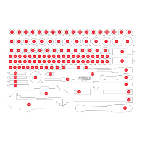 Insert en mousse vide pour 811.1137 KS Tools